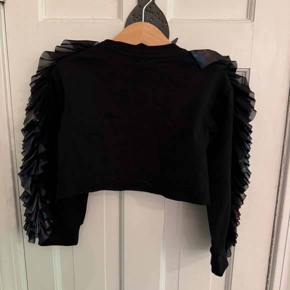 Black Ruffled Kids Top - Picture 4 of 4